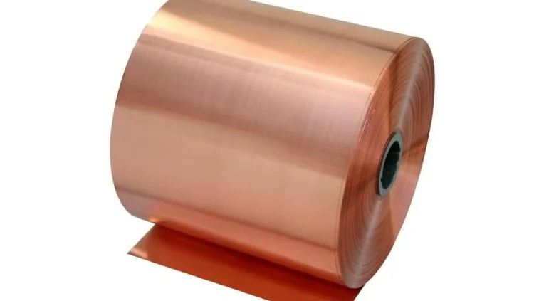 Copper foil roll for transformer winding material and copper-wound transformer production